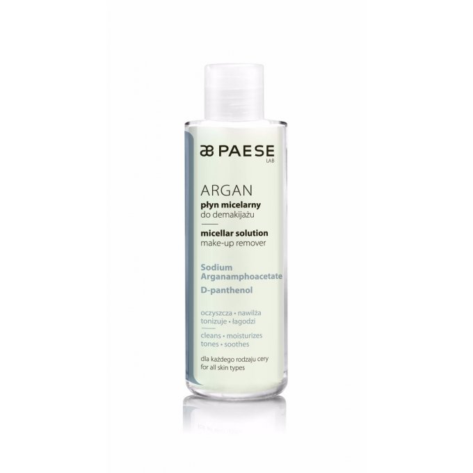 Eau micellaire à l'huile d'argan - 94% naturelle - PAESE - 210 ml