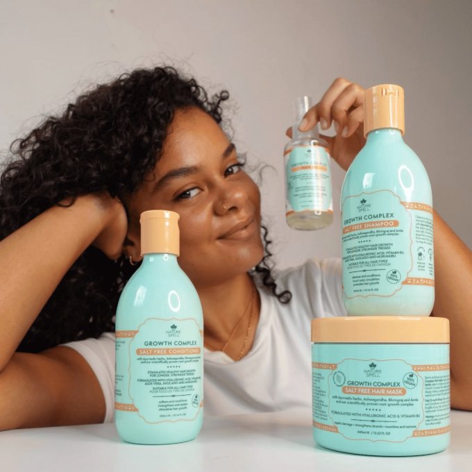 Routine complète Croissance – Shampooing, Masque, Huile & Soin sans rinçage - Nature Spell