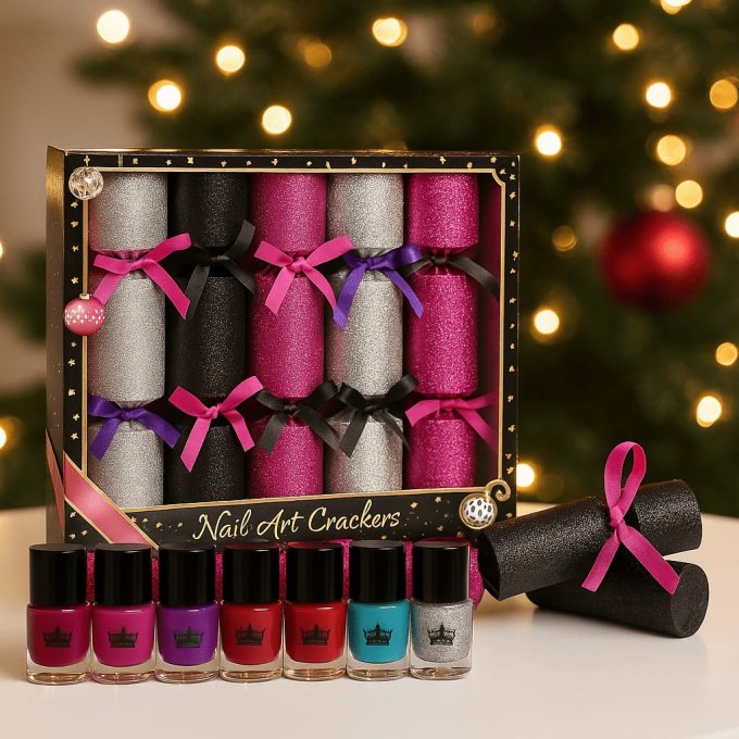 Boite de 6 Crackers de Noel Vernis à ongles