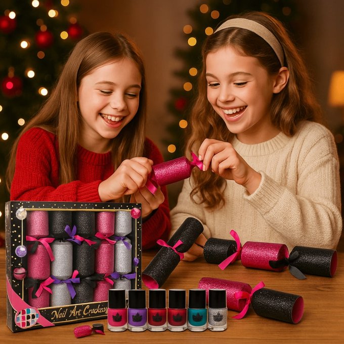 Boite de 6 Crackers de Noel Vernis à ongles