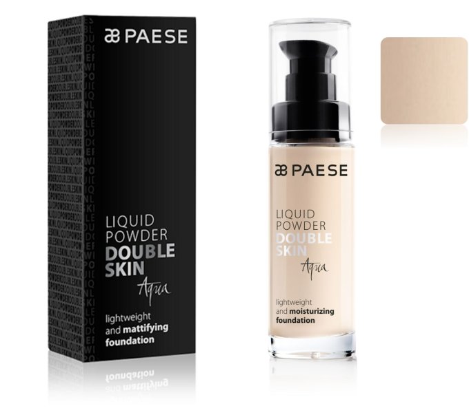 Liquid powder double skin aqua 30 ml - 4 teintes - PAESE