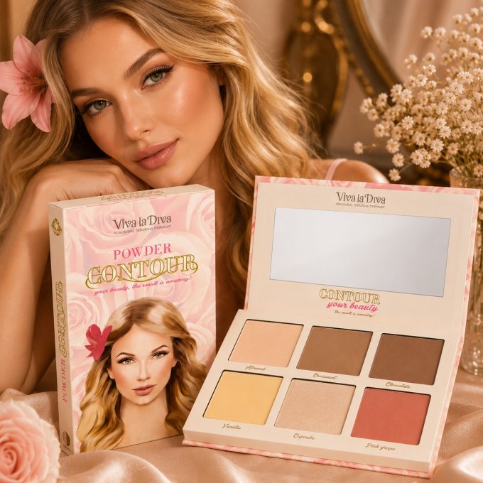 Contouring kit vegan VIVA LA DIVA Light / Medium