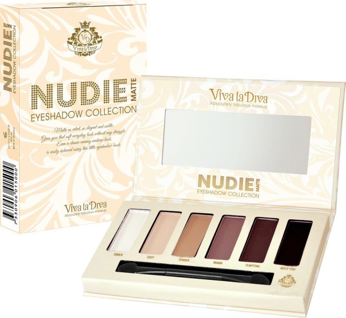 Palette d'ombres à paupières vegan Nudie matte VIVA LA DIVA - 6 couleurs