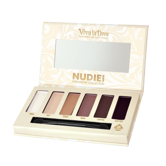 Palette d'ombres à paupières vegan Nudie matte VIVA LA DIVA - 6 couleurs