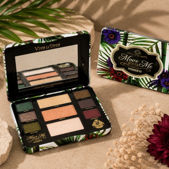 Palette d'ombres à paupières et teint vegan Move me jungle VIVA LA DIVA - 9 couleurs