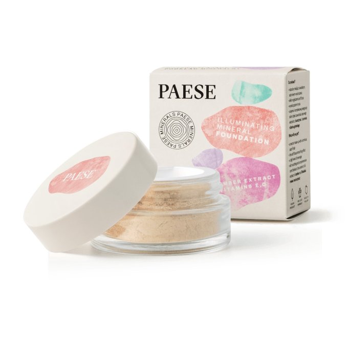 Fond de teint minéral illuminant PAESE Minerals - Vegan - 7 g