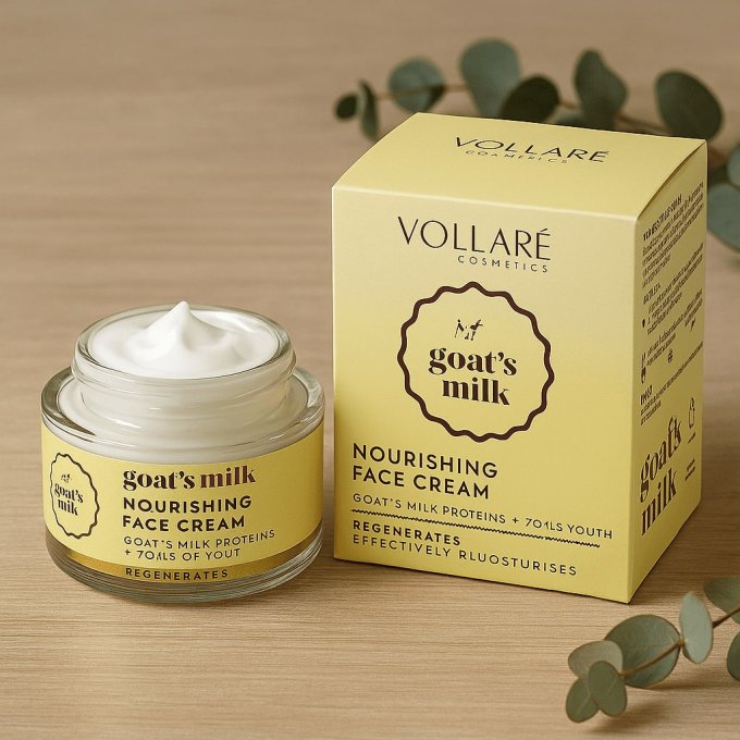 Soin visage lait de chèvres nourrissant aux 7 huiles - 50 ml - Vollaré Cosmetics