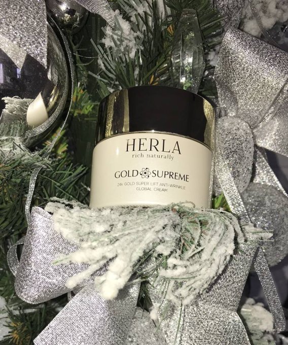Coffret cadeau Super Anti-ride + Sérum de jeunesse - Visage - GOLD SUPREME - HERLA