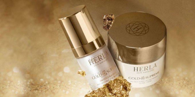 Coffret cadeau Super Anti-ride + Sérum de jeunesse - Visage - GOLD SUPREME - HERLA