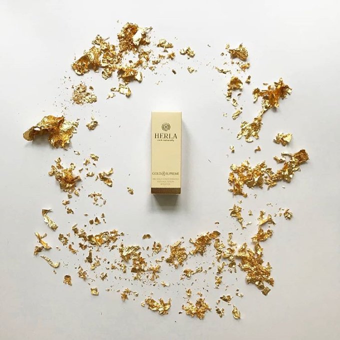 Coffret cadeau Super Anti-ride + Sérum de jeunesse - Visage - GOLD SUPREME - HERLA