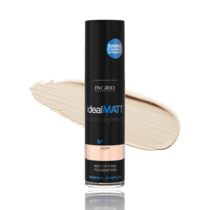 Fond de teint IDEAL MATT Ingrid Cosmetic - 30 ml - 6 teintes