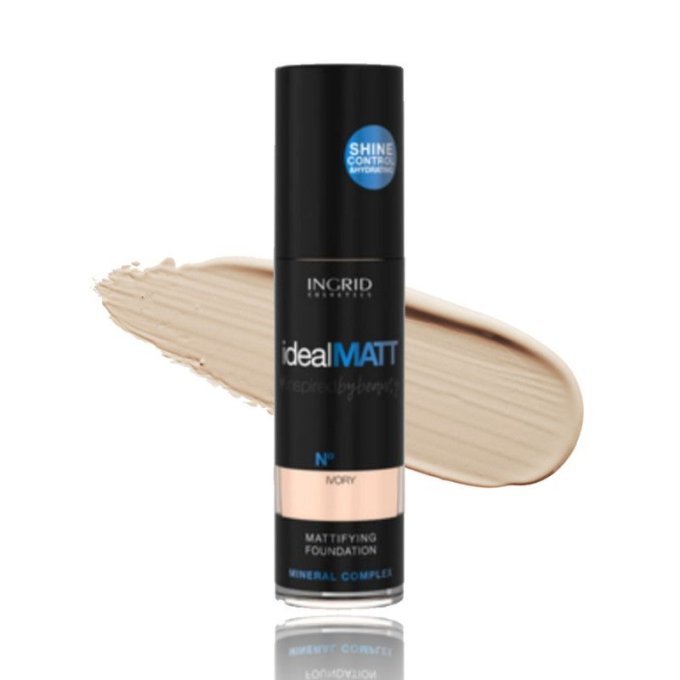 Fond de teint IDEAL MATT Ingrid Cosmetic - 30 ml - 6 teintes