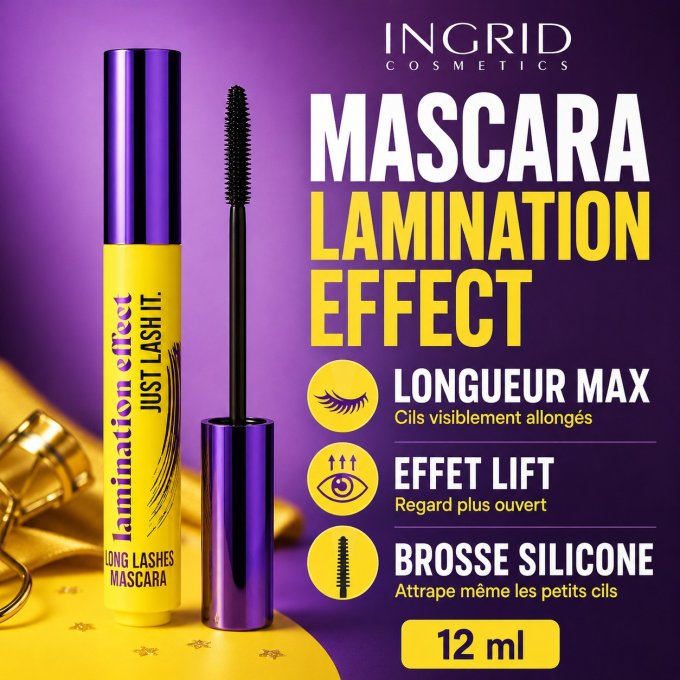 Mascara Lamination - 12 ml - Ingrid Cosmetics
