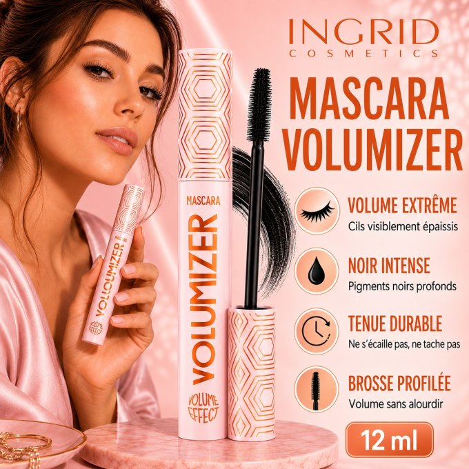 Mascara Volume excitant "Volumizer" - 12 ml - Ingrid Cosmetics