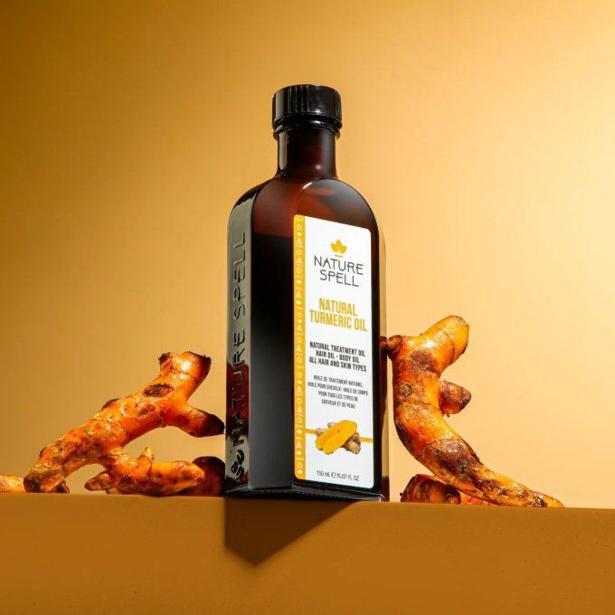 Huile de curcuma pour la peau et les cheveux – anti-inflammatoire et régénérante pour peau et cheveu