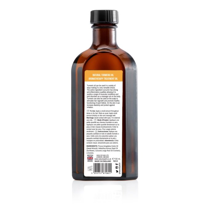 Huile de curcuma pour la peau et les cheveux – anti-inflammatoire et régénérante pour peau et cheveu