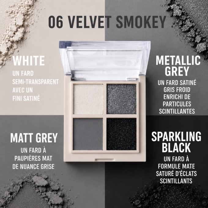Palette d'ombres à paupières Vegan "Daily Vibes" - Velvet Smokey - 5,5 g - PAESE
