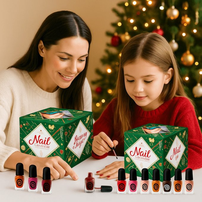 Lot de 3 calendriers de l'Avent 24 mini vernis à ongles 3
