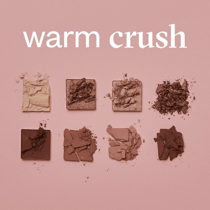 Duo "Warm Crush" : palette 8 ombres à paupières  11 g VEGAN et Mascara WAVE - PAESE