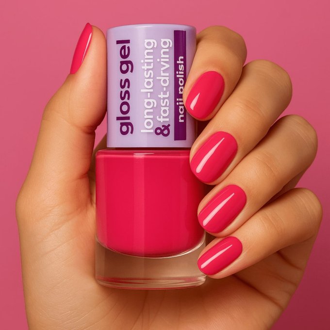 Vernis Gel gloss 10 jours - 7 ml - Teinte 607 Teinte Raspberry Kiss - Ingrid Cosmetics