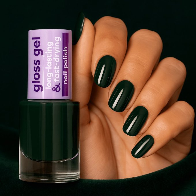 Vernis Gel gloss 10 jours - 7 ml - Teinte 614 Deep Forest - Ingrid Cosmetics