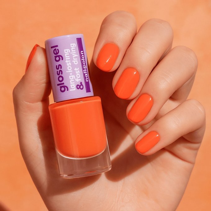 Vernis Gel gloss 10 jours - 7 ml - Teinte 606 Coral Flame - Ingrid Cosmetics