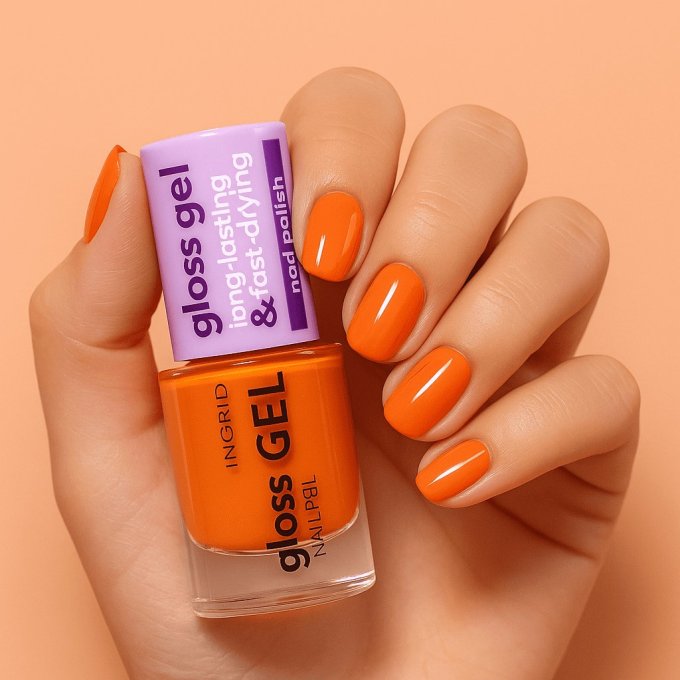 Vernis Gel gloss 10 jours - 7 ml - Teinte 616 Tangerine Glow - Ingrid Cosmetics