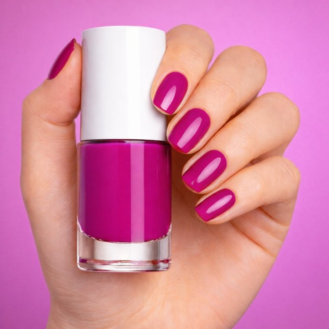 Vernis COLOR & CARE 4-en-1 – 5,5 ml – Teinte 06 Violet Splash – PAESE