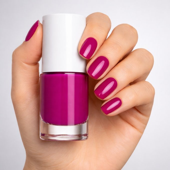 Vernis COLOR & CARE 4-en-1 – 5,5 ml – Teinte 06 Violet Splash – PAESE