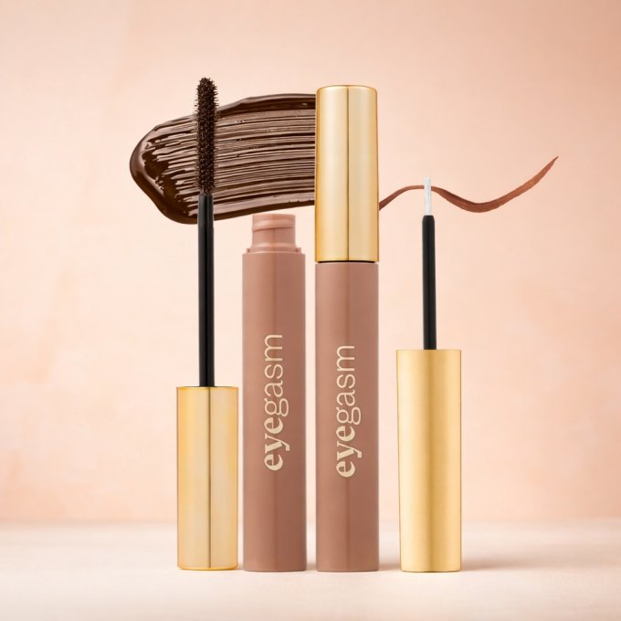 Duo Mascara revitalisant et Eyeliner "Eyegasm" - Brun - 8 + 4 ml - PAESE