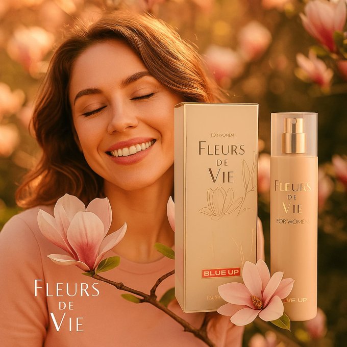BLUE UP FLEURS DE VIE – Eau de parfum femme 100 ml | Inspiration florale boisée et délicate