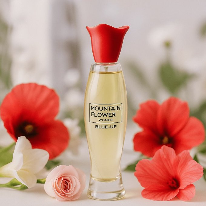 BLUE UP MOUNTAIN FLOWER WOMEN – Eau de parfum femme 100 ml | Inspiration florale poudrée et boisée