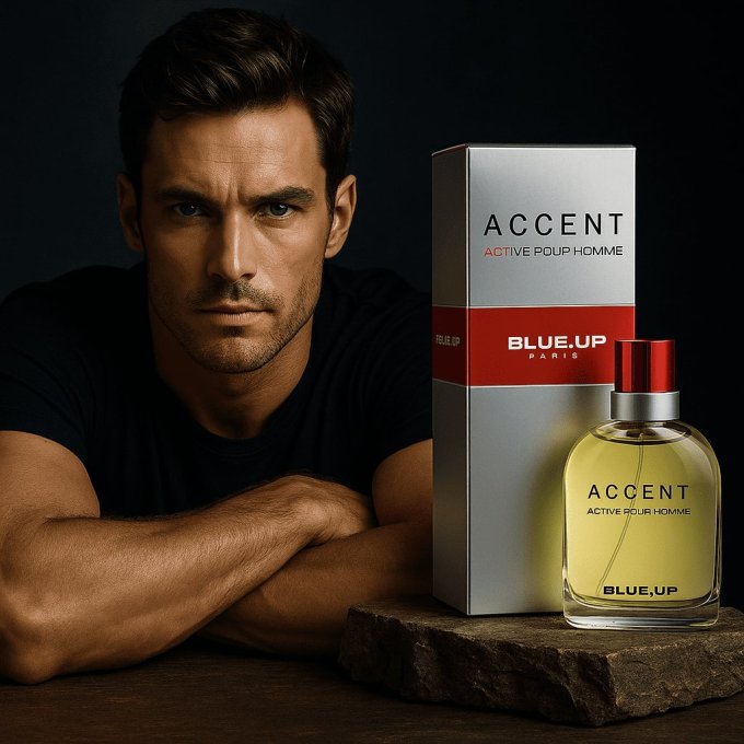 BLUE UP ACCENT ACTIV POUR HOMME – EDT homme 100 ml | Inspiration fraîche boisée et aroma