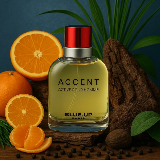 BLUE UP ACCENT ACTIV POUR HOMME – EDT homme 100 ml | Inspiration fraîche boisée et aroma