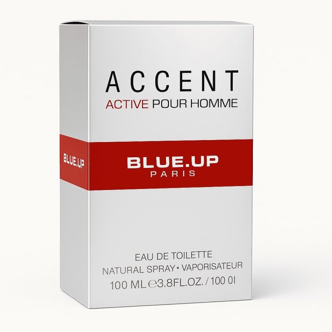 BLUE UP ACCENT ACTIV POUR HOMME – EDT homme 100 ml | Inspiration fraîche boisée et aroma