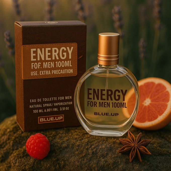 BLUE UP ENERGY FOR LIFE MEN – Eau de toilette homme 100 ml | Inspiration fruitée boisée vivifiante