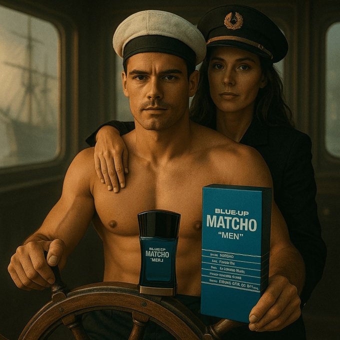 BLUE UP MATCHO MEN – Eau de toilette homme 100 ml | Oriental frais et viril aux accents iconiques