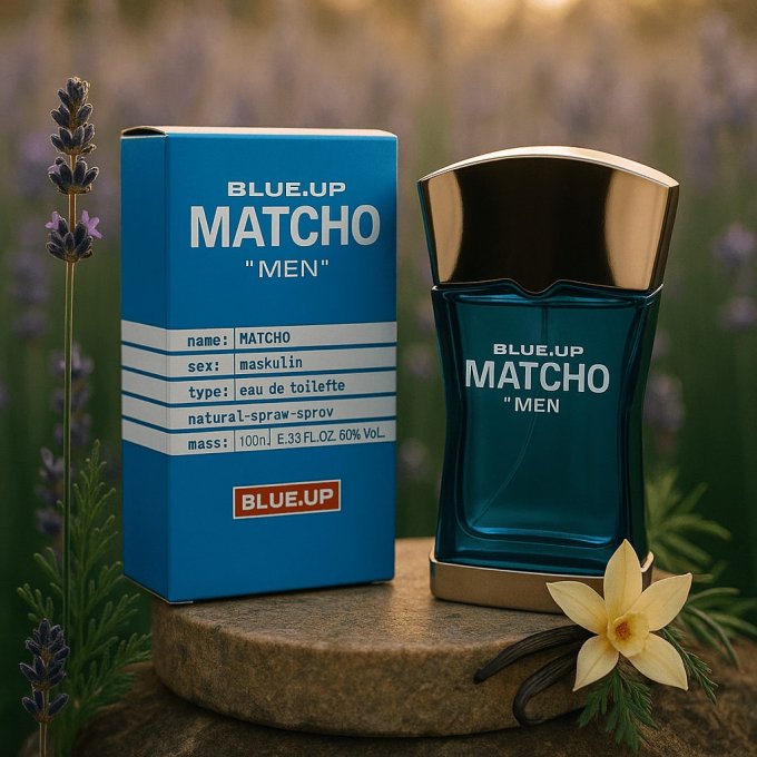BLUE UP MATCHO MEN – Eau de toilette homme 100 ml | Oriental frais et viril aux accents iconiques