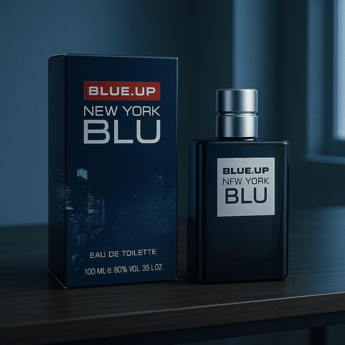 BLUE UP NEW YORK BLUE MEN – Eau de toilette homme 100 ml | Boisé aromatique et magnétique