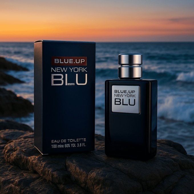 BLUE UP NEW YORK BLUE MEN – Eau de toilette homme 100 ml | Boisé aromatique et magnétique