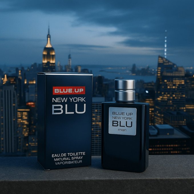 BLUE UP NEW YORK BLUE MEN – Eau de toilette homme 100 ml | Boisé aromatique et magnétique