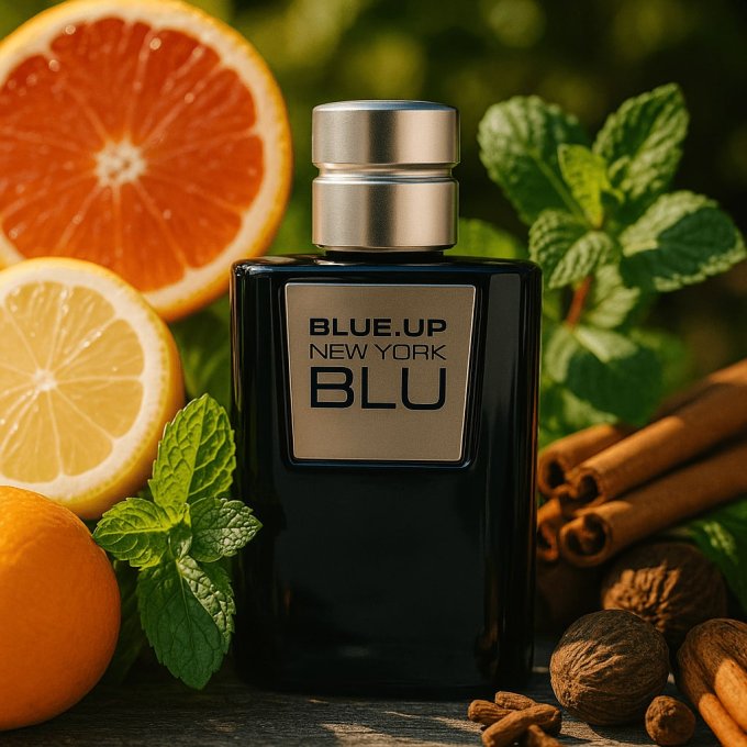 BLUE UP NEW YORK BLUE MEN – Eau de toilette homme 100 ml | Boisé aromatique et magnétique
