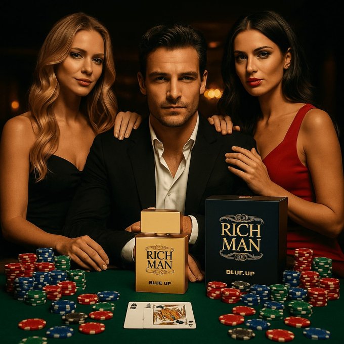 Blue-Up Rich Man Square – Eau de toilette homme | Boisé épicé sensuel