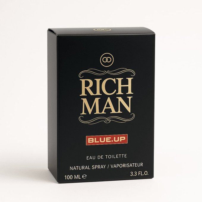 Blue-Up Rich Man Square – Eau de toilette homme | Boisé épicé sensuel