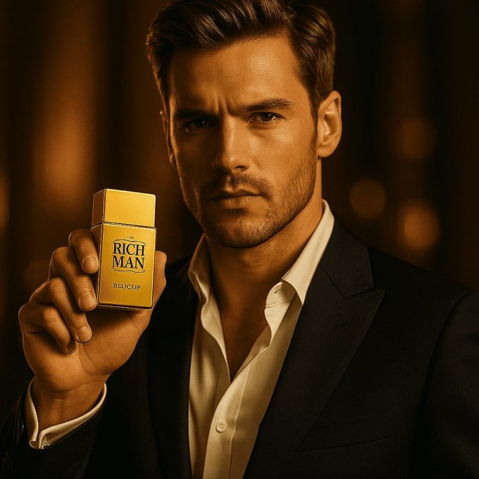 Blue-Up Rich Man Square – Eau de toilette homme | Boisé épicé sensuel