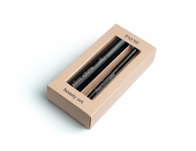 Coffret beauté "GLAM" - Mascara Adore Volume et Eyeliner Linéa Bleu PAESE