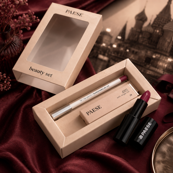 Coffret beauté "Moscou" - Crayon et Rouge à lèvres PAESE
