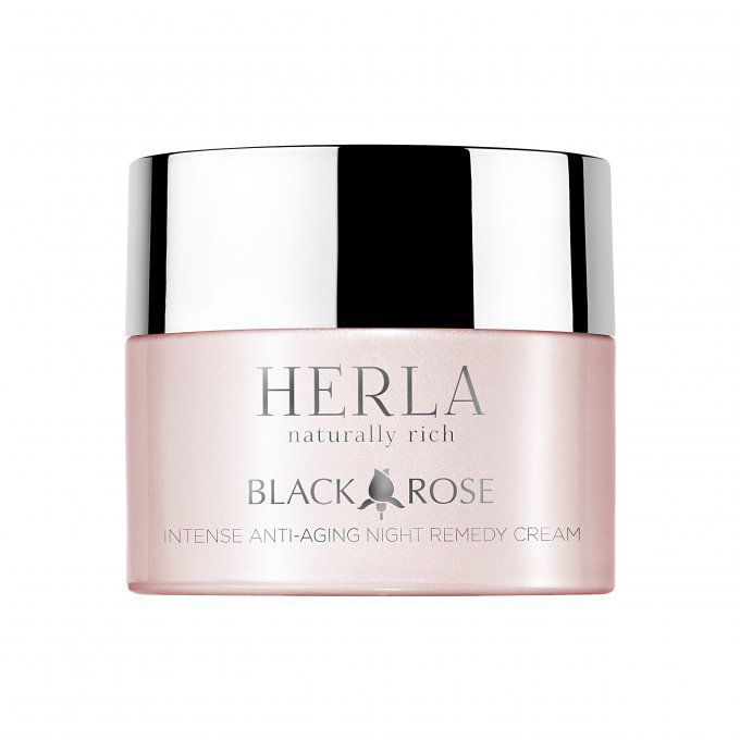 Remède de nuit anti-âge intense enrichi en extraits de roses noires - 50 ml - BLACK ROSE - HERLA
