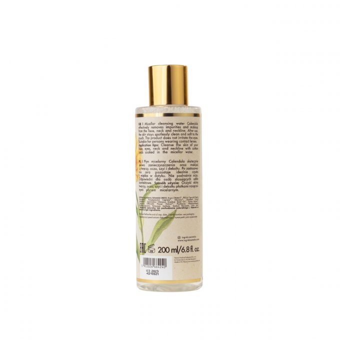 Eau micellaire au calendula - 200 ml - 98% naturelle - Ingrid Cosmetics