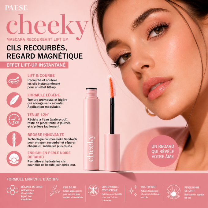 Mascara Recourbant "Lift Up" Cheeky - 9 ml - PAESE